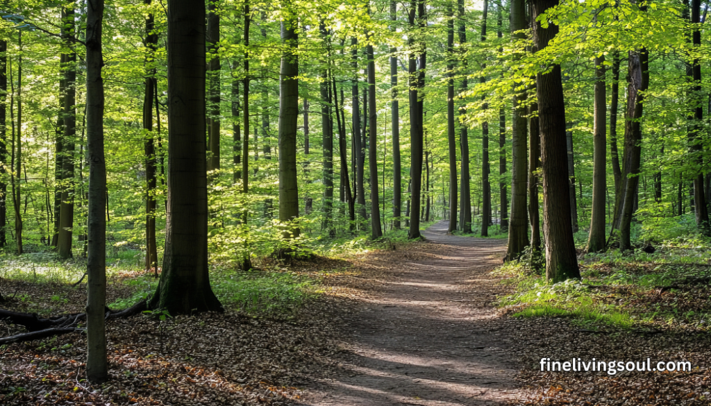 Pathway symbolizing ongoing journey toward calm